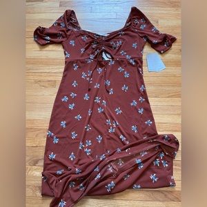 Lush Floral Cutout Dress - NWT